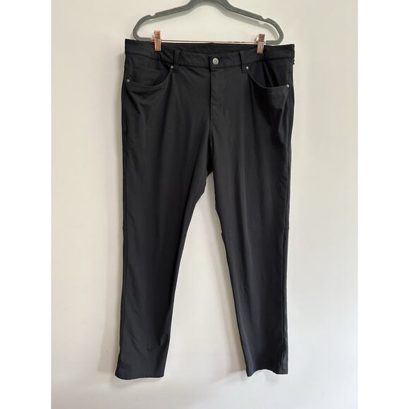 Lululemon ABC Pant 36 Warpstreme Trench Dark Blue Mens Activewear - Picture 1 of 9